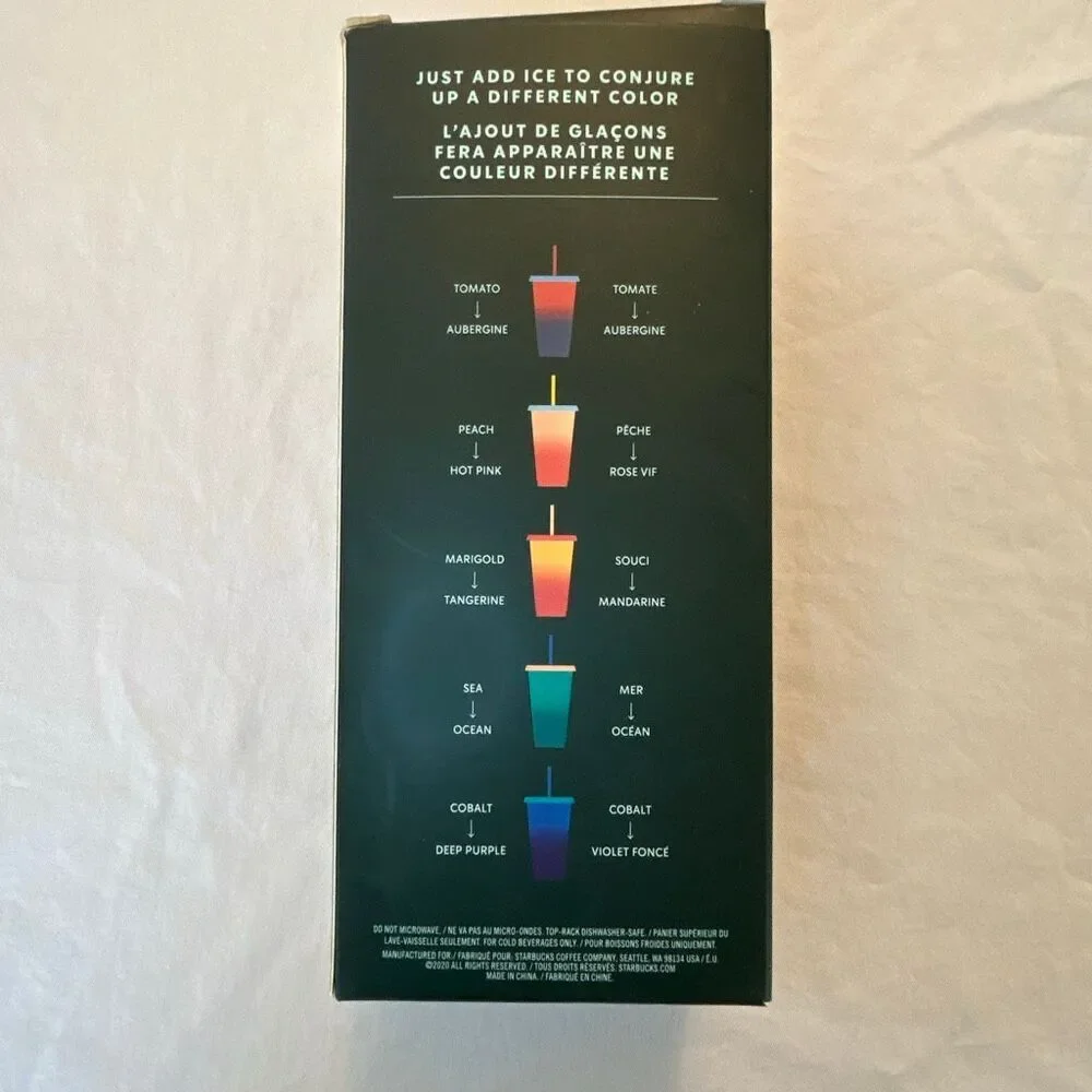 Starbucks | Color Changing Reusable Cold Cup Set | New in Box | 24oz | Set of 5 - Picture 3 of 7